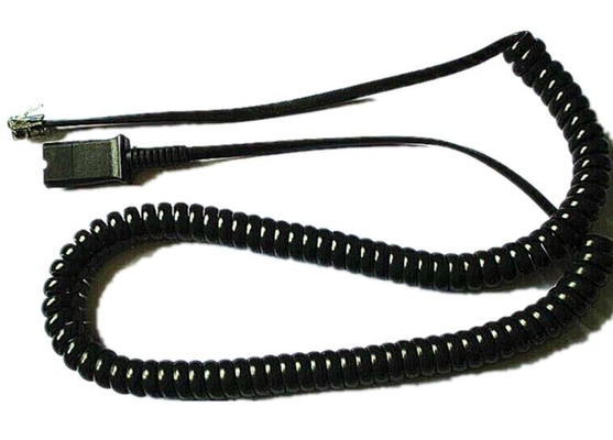 4-speld stop en schakelaartpu flexibel Gerold telefoonkoord met de spiraalvormige koorden van de kabeltelefoon