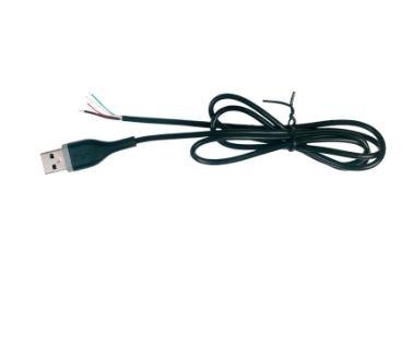 USB 2,0 mannelijke stop met assemblage van de het eindkabel van de spanningshulp 4pin de naakte voor computerrandapparatuur